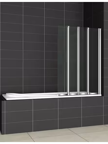 Шторка на ванну Cezares Pratico V4 100/140 P Cr L